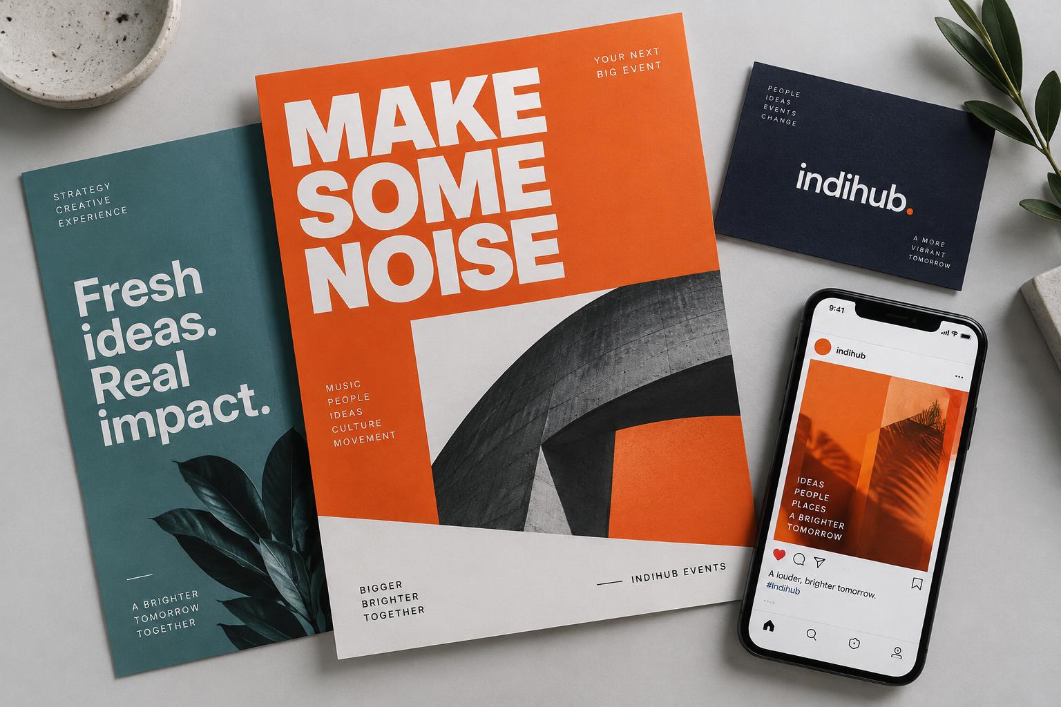 Creative event posters and social media branding concept